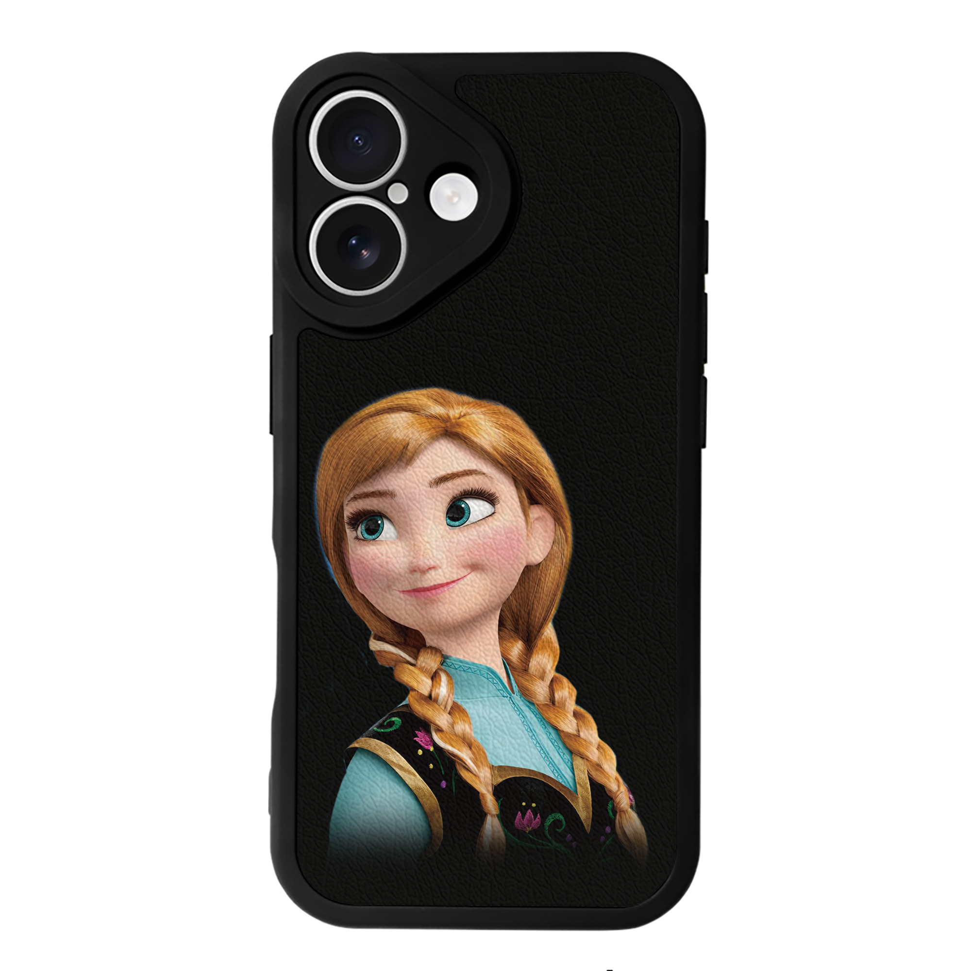 （画像用） アナと雪の女王 アンナ エルサ Frozen Anna Elsa 【iPhone 16シリーズ対応】シリコンスマホケース（レザー調） 材質：シリコン